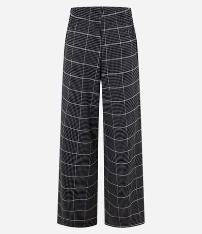 Pantalón Pantalona en Polivelour Flanelado y Estampada de Cuadros 6