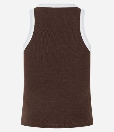 Blusa Musculosa en Ribana con Sisa Contrastante 3