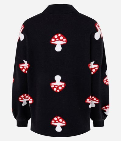 Buzo en Jacquard con Estampa Hongos 5