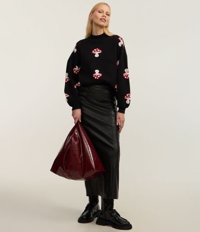 Buzo en Jacquard con Estampa Hongos 2