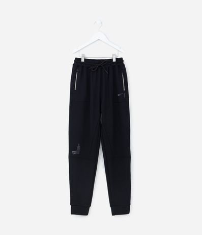 Pantalón Infantil en Algodón con Recortes y Cremallera - Talle 5 a 14 años