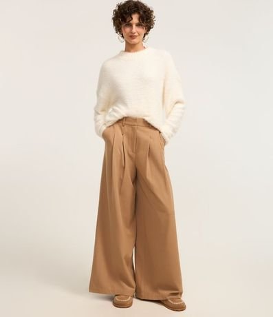 Suéter Slim Alargado en Punto con Pelitos 2