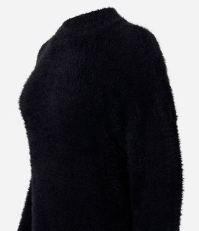 Suéter Slim Alargado en Punto con Pelitos 6