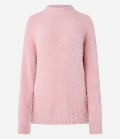 Suéter Slim Alargado en Punto con Pelitos 5