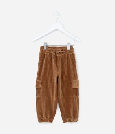 Pantalón Infantil en Terciopelo con Bolsillos Cargo - Talle 1 a 6 años 1