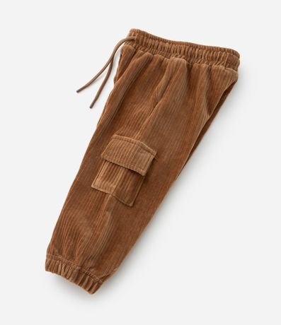 Pantalón Infantil en Terciopelo con Bolsillos Cargo - Talle 1 a 6 años 4