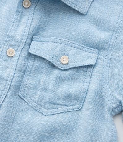 Camisa Infantil en Viscolino con Pequeño Bolsillo - Talle 1 a 4 años 7