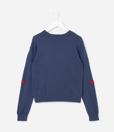 Suéter Infantil en Punto con Bordado Cerezas - Talle 5 a 14 Años 2