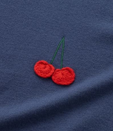 Suéter Infantil en Punto con Bordado Cerezas - Talle 5 a 14 Años 5