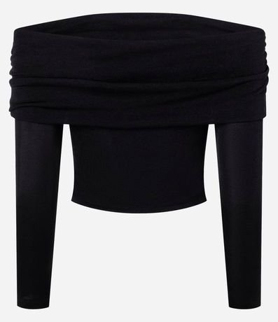 Blusa Corta Metalizada con Canesú Ancho Hombro a Hombro 6