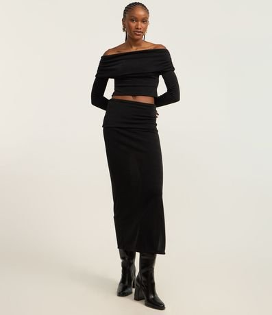 Blusa Corta Metalizada con Canesú Ancho Hombro a Hombro 2