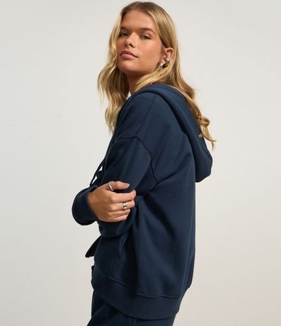 Buzo en Algodón con Capucha y Abertura Frontal con Cremallera 3