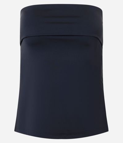 Blusa en Jersey Sin Breteles con Canesú Dobrada 4