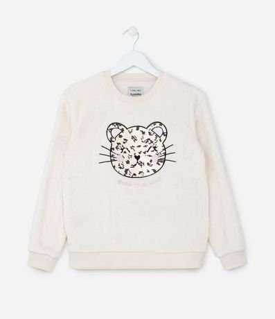 Buzo Infantil Calentito con Tigre en Lentejuelas - Talle 5 a 14 años 1