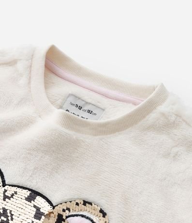 Buzo Infantil Calentito con Tigre en Lentejuelas - Talle 5 a 14 años 5