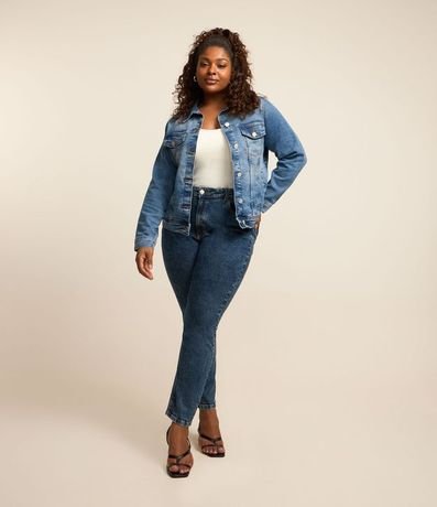 Campera Básica en Jeans Desteñido Curve & Plus Size 2