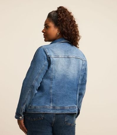 Campera Básica en Jeans Desteñido Curve & Plus Size 3