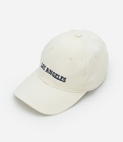 Gorra Aba Curva en Sarga con Lettering Los Angeles
