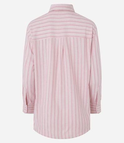 Camisa en Viscolino con Estampa Hilo Teñido 6