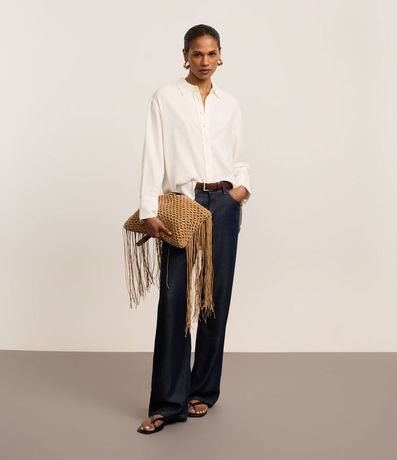 Camisa Básica en Viscolino con Abotonado 2