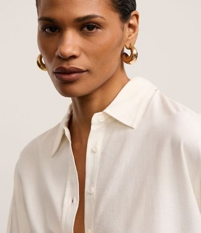 Camisa Básica en Viscolino con Abotonado 4