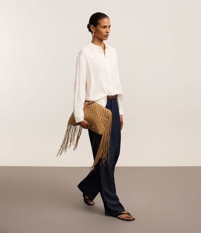 Camisa Básica en Viscolino con Abotonado 5