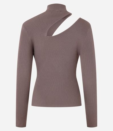 Blusa Acanalada en Punto con Cutout en el Hombro 3