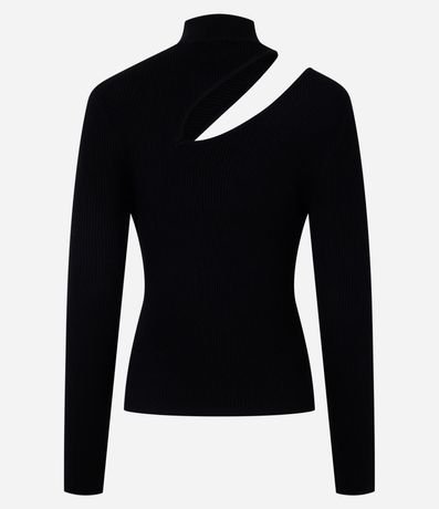 Blusa Acanalada en Punto con Cutout en el Hombro 3