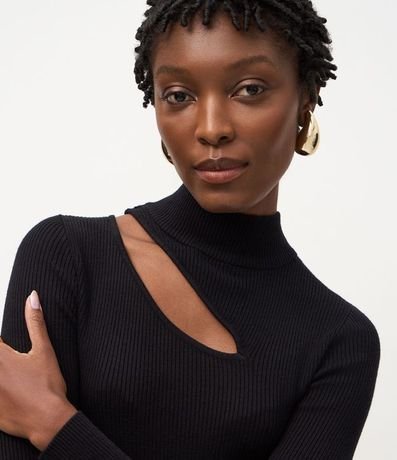 Blusa Acanalada en Punto con Cutout en el Hombro 3