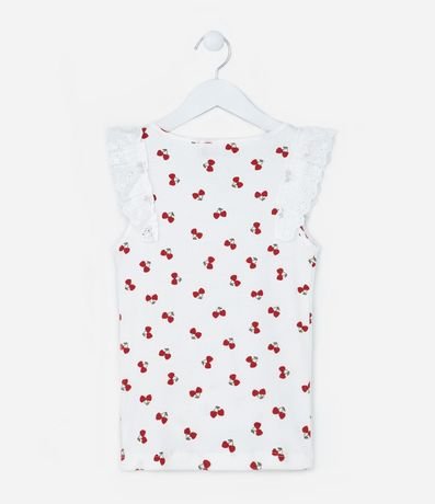 Musculosa Infantil en Rib con Estampa Cerezas - Talle 5 a 14 años 2