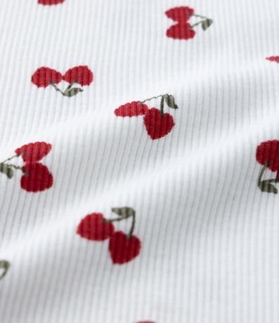 Musculosa Infantil en Rib con Estampa Cerezas - Talle 5 a 14 años 3
