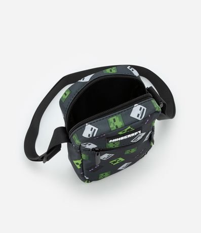 Cartera Transversal Infantil con Bolsillo y Estampa Minecraft - Talle único 4