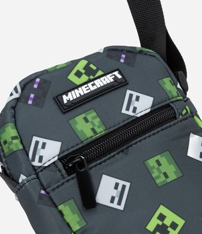 Cartera Transversal Infantil con Bolsillo y Estampa Minecraft - Talle único 5