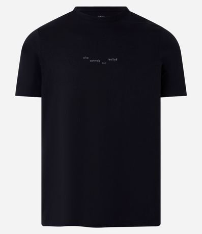 Remera en Algodón con Estampa Who Controls our Reality 4