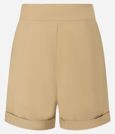 Bermuda en Viscosa Twill con Ruedo Plegado 6