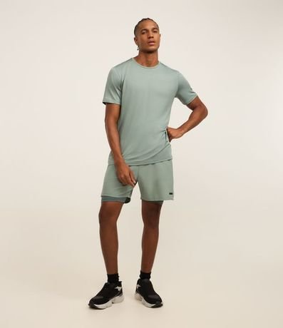 Bermuda Deportiva con Short de Compresión