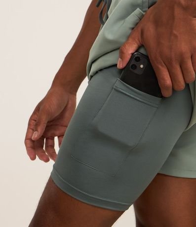 Bermuda Deportiva con Short de Compresión 3