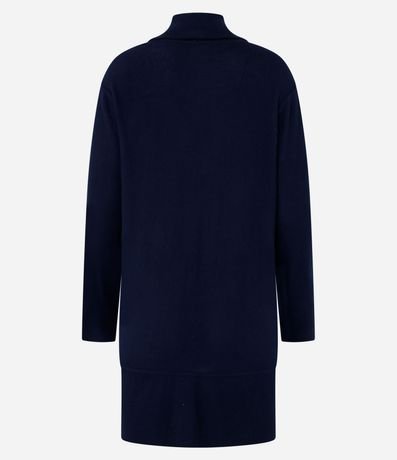 Cardigan Básico Largo en Punto con Abertura Total 8