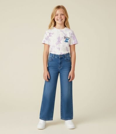 Pantalón Wide Leg Infantil en Jeans con Bolsillos - Talle 5 a 14 años 2