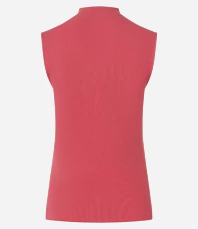 Blusa en Viscosa con Cuello Alto y Textura Acanalada 7