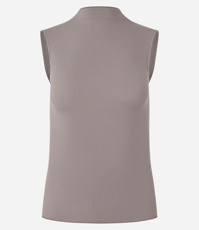 Blusa en Viscosa con Cuello Alto y Textura Acanalada 6