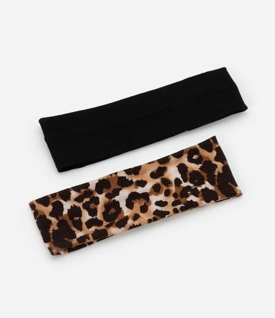 Kit 02 Franjas para el Pelo Animal Print en Poliéster