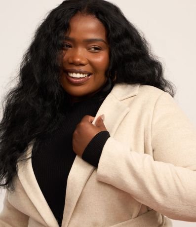 Saco Polivelour con Cuello de Pelo Desmontable Curve & Plus Size 3