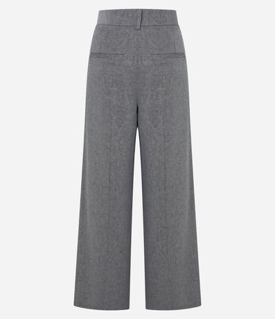 Pantalón Wide Leg Sastrería con Cintura Tirantes y Pliegues 7