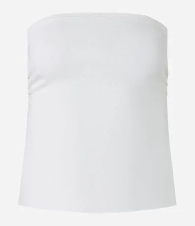 Blusa Cropped en Punto Roma sin Breteles 4