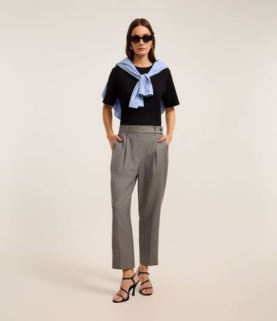 Pantalón Carrot Sastrería con Cintura Traspasado 2