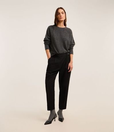 Pantalón Carrot Sastrería con Cintura Traspasado