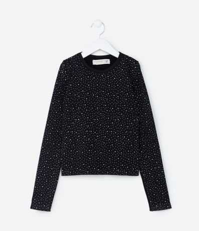 Blusa Infantil con Aplicaciones de Brillos - Talle 5 a 14 años