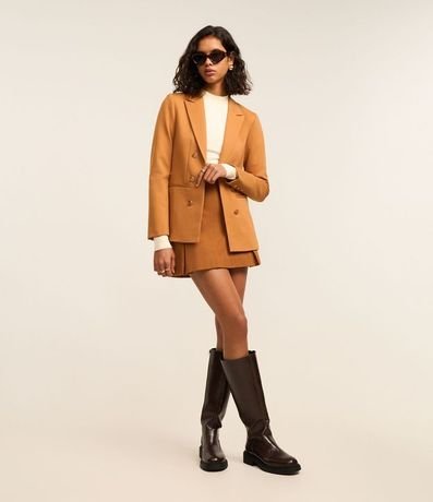 Blazer en Punto Roma Sastrería con Botones Escudo 2