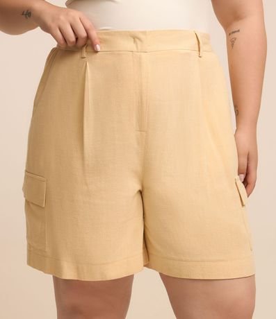 Bermuda en Viscolino con Bolsillos Cargo Curve & Plus Size 2